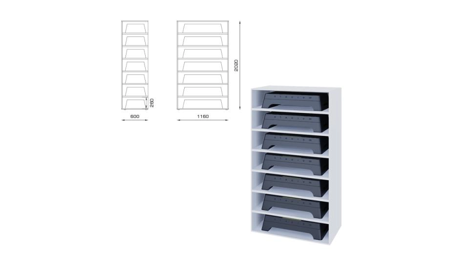 Regał drewniany Alsanit